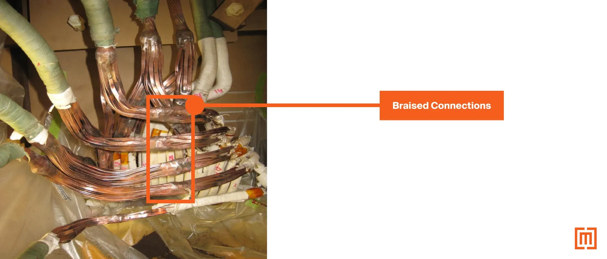 Braised winding connections